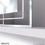 Linea Mira 34 in. W x 72 in. H Single Panel Frameless Shower Screen in Polished Stainless Steel