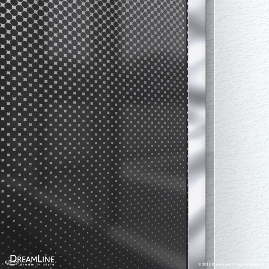 Linea Ombre 34 in. W x 72 in. H Single Panel Frameless Shower Screen in Chrome