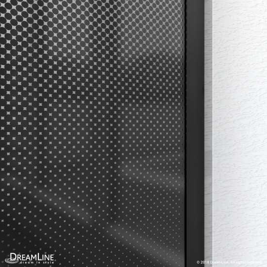 Linea Ombre 34 in. W x 72 in. H Single Panel Frameless Shower Screen in Satin Black