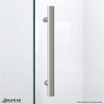 Quatra Plus 34 in. D x 58 in. W x 72 in. H Frameless Hinged Shower Enclosure in Brushed Nickel