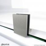Quatra Plus 34 in. D x 58 in. W x 72 in. H Frameless Hinged Shower Enclosure in Brushed Nickel
