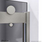 Sapphire 56-60 in. W x 76 in. H Semi-Frameless Bypass Shower Door in Brushed Nickel and Gray Glass