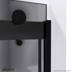 Sapphire 56-60 in. W x 76 in. H Semi-Frameless Bypass Shower Door in Satin Black and Gray Glass