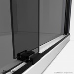 Sapphire 56-60 in. W x 76 in. H Semi-Frameless Bypass Shower Door in Satin Black and Gray Glass