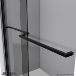 Sapphire 56-60 in. W x 76 in. H Semi-Frameless Bypass Shower Door in Satin Black and Gray Glass