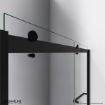 Sapphire 44-48 in. W x 76 in. H Semi-Frameless Bypass Shower Door in Satin Black