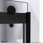 Sapphire 44-48 in. W x 76 in. H Semi-Frameless Bypass Shower Door in Satin Black