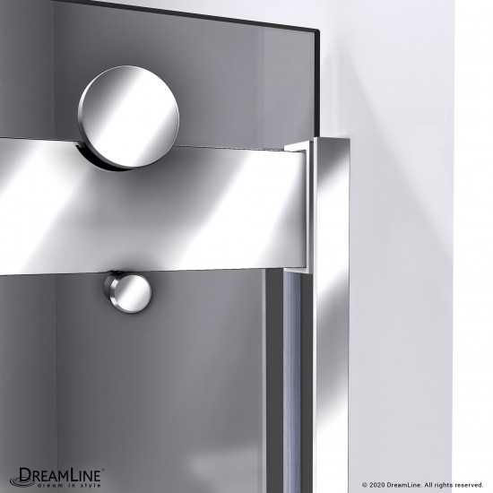 Sapphire 44-48 in. W x 76 in. H Semi-Frameless Bypass Shower Door in Chrome and Gray Glass