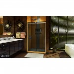 Sapphire 44-48 in. W x 76 in. H Semi-Frameless Bypass Shower Door in Brushed Nickel and Gray Glass