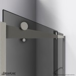 Sapphire 44-48 in. W x 76 in. H Semi-Frameless Bypass Shower Door in Brushed Nickel and Gray Glass