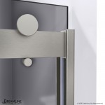 Sapphire 44-48 in. W x 76 in. H Semi-Frameless Bypass Shower Door in Brushed Nickel and Gray Glass