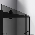 Sapphire 44-48 in. W x 76 in. H Semi-Frameless Bypass Shower Door in Satin Black and Gray Glass