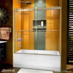 Sapphire 56-60 in. W x 60 in. H Semi-Frameless Bypass Tub Door in Brushed Nickel