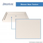 Lumen 36 in. D x 42 in. W by 74 3/4 in. H Hinged Shower Door in Oil Rubbed Bronze with Biscuit Acrylic Base Kit