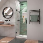 Unidoor-LS 30 in. W x 72 in. H Frameless Hinged Shower Door in Satin Black