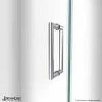 Unidoor-LS 29 in. W x 72 in. H Frameless Hinged Shower Door in Chrome