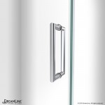 Unidoor-LS 25 in. W x 72 in. H Frameless Hinged Shower Door in Chrome