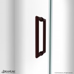 Unidoor-LS 40-41 in. W x 72 in. H Frameless Hinged Shower Door in Oil Rubbed Bronze