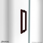 Unidoor-LS 45-46 in. W x 72 in. H Frameless Hinged Shower Door in Oil Rubbed Bronze