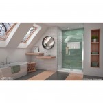Unidoor-LS 47-48 in. W x 72 in. H Frameless Hinged Shower Door in Chrome