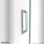 Unidoor-LS 47-48 in. W x 72 in. H Frameless Hinged Shower Door in Chrome