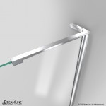 Unidoor-LS 47-48 in. W x 72 in. H Frameless Hinged Shower Door in Chrome