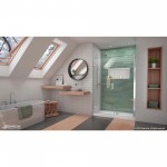 Unidoor-LS 50-51 in. W x 72 in. H Frameless Hinged Shower Door in Chrome