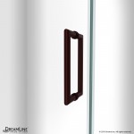 Unidoor-LS 48-49 in. W x 72 in. H Frameless Hinged Shower Door with L-Bar in Oil Rubbed Bronze