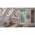 Unidoor-LS 32-33 in. W x 72 in. H Frameless Hinged Shower Door in Chrome