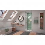 Unidoor-LS 33-34 in. W x 72 in. H Frameless Hinged Shower Door in Brushed Nickel