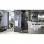 Elegance Plus 34-34 1/2 in. W x 72 in. H Frameless Pivot Shower Door in Chrome