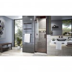 Elegance Plus 34-34 1/2 in. W x 72 in. H Frameless Pivot Shower Door in Oil Rubbed Bronze