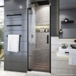 Elegance Plus 34-34 1/2 in. W x 72 in. H Frameless Pivot Shower Door in Satin Black