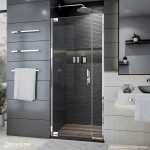 Elegance Plus 34-34 3/4 in. W x 72 in. H Frameless Pivot Shower Door in Chrome