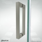 Elegance Plus 34-34 3/4 in. W x 72 in. H Frameless Pivot Shower Door in Brushed Nickel