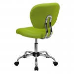 Mid-Back Apple Green Mesh Padded Swivel Task Office Chair with Chrome Base