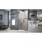 Elegance Plus 39 3/4 - 40 1/2 in. W x 72 in. H Frameless Pivot Shower Door in Oil Rubbed Bronze