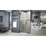 Elegance Plus 39 3/4 - 40 1/2 in. W x 72 in. H Frameless Pivot Shower Door in Satin Black