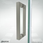 Elegance Plus 46-46 3/4 in. W x 72 in. H Frameless Pivot Shower Door in Brushed Nickel