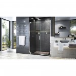 Elegance Plus 51 3/4 -52 1/2 in. W x 72 in. H Frameless Pivot Shower Door in Chrome