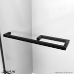 Unidoor Madrid 58-58 1/2 in. W x 72 in. H Frameless Hinged Shower Door in Satin Black