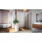 Crest 58-60 in. W x 76 in. H Clear Glass Frameless Sliding Shower Door in Chrome