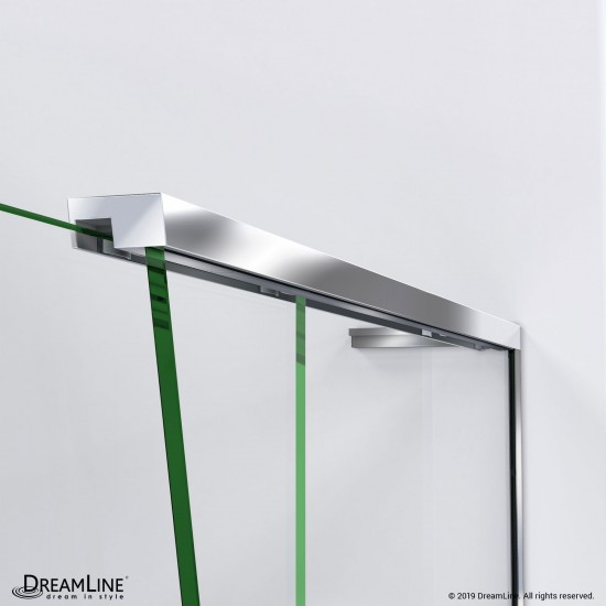 Crest 58-60 in. W x 76 in. H Clear Glass Frameless Sliding Shower Door in Chrome