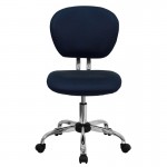 Mid-Back Navy Mesh Padded Swivel Task Office Chair with Chrome Base