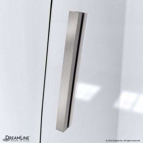 Crest 58-60 in. W x 76 in. HClear Glass Frameless Sliding Shower Door in Brushed Nickel