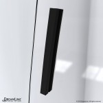 Crest 58-60 in. W x 76 in. H Clear Glass Frameless Sliding Shower Door in Satin Black