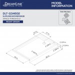 Infinity-Z 34 in. D x 60 in. W x 74 3/4 in. H Frosted Sliding Shower Door in Chrome and Right Drain White Base