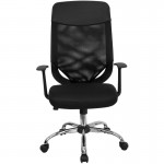 High Back Black Mesh Executive Swivel Office Chair with Arms