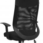 High Back Black Mesh Executive Swivel Office Chair with Arms