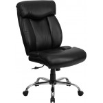 Big & Tall 400 lb. Rated Black LeatherSoft Executive Ergonomic Office Chair with Full Headrest